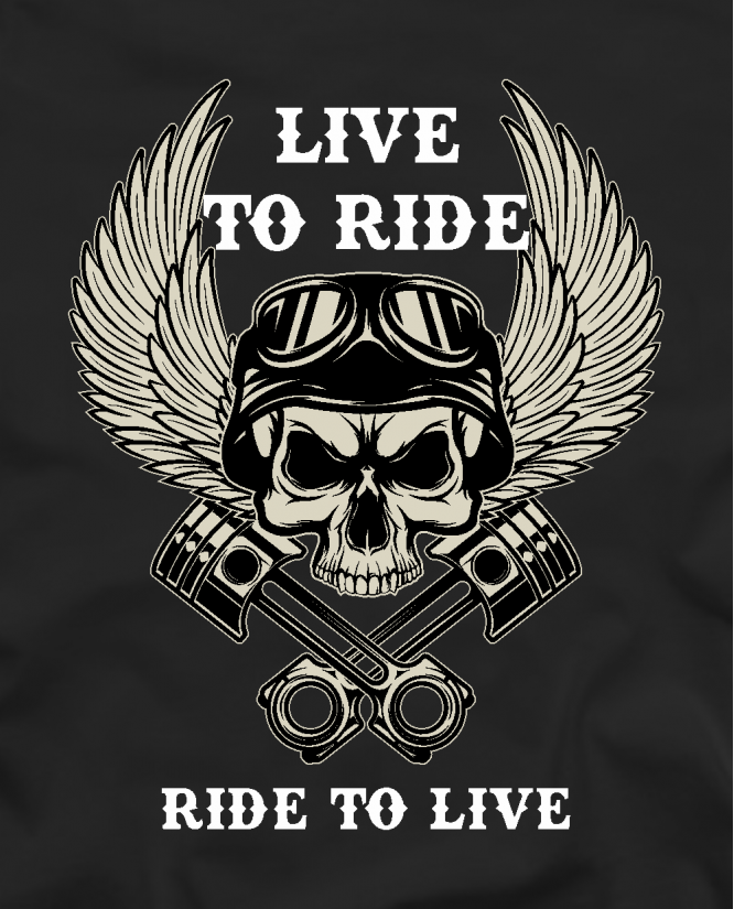 Marškinėliai Live to ride
